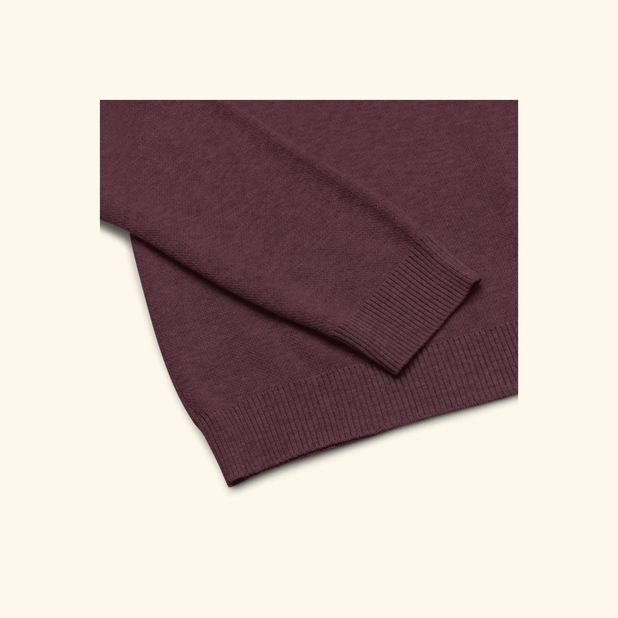 Portraits de Famille The Sweater Question Burgundy Depth Heavy Cotton Above