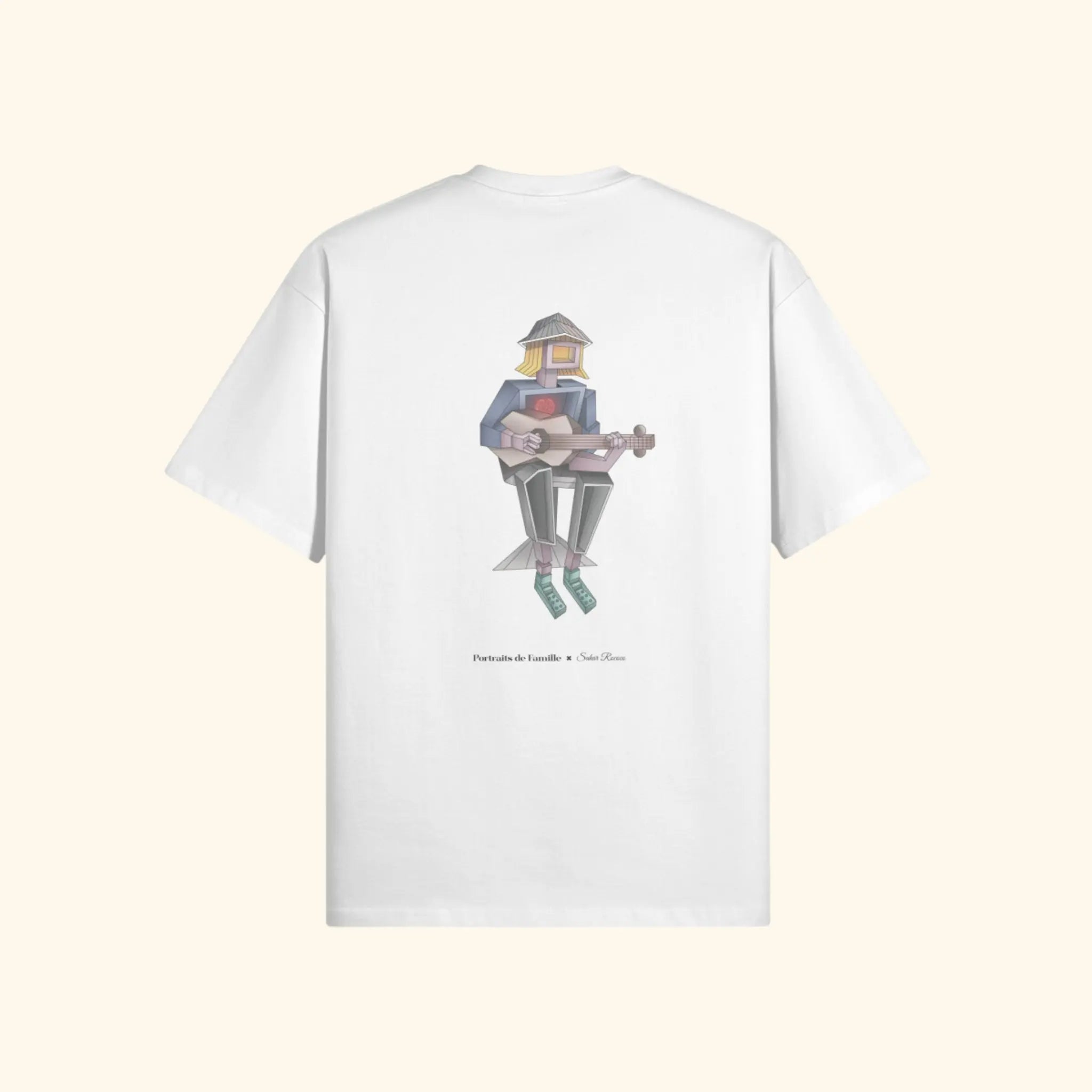 Portraits de Famille The Tee Lost Off White Heavy Cotton Back