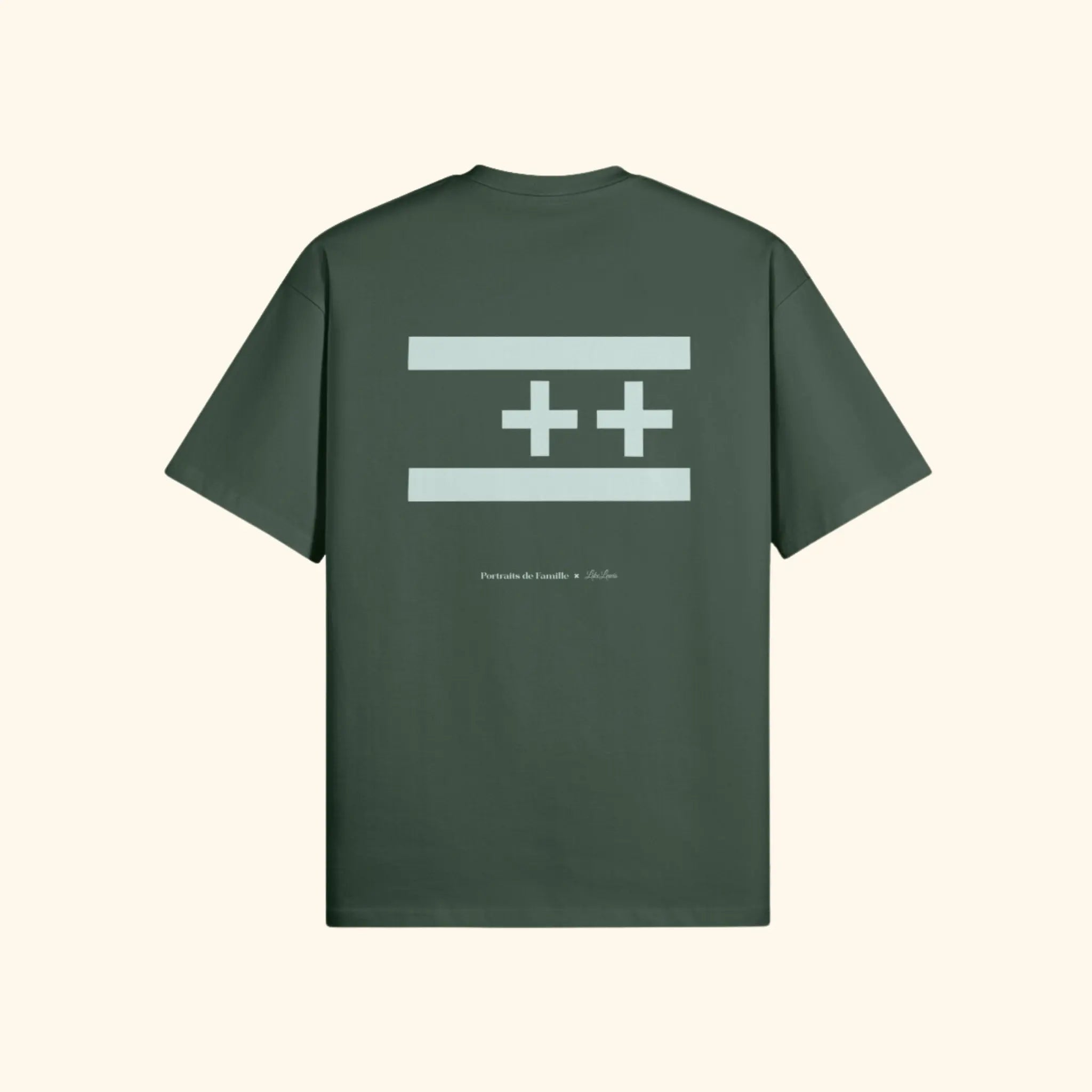 Portraits de Famille The Tee Positive Forest Green Heavy Cotton Back