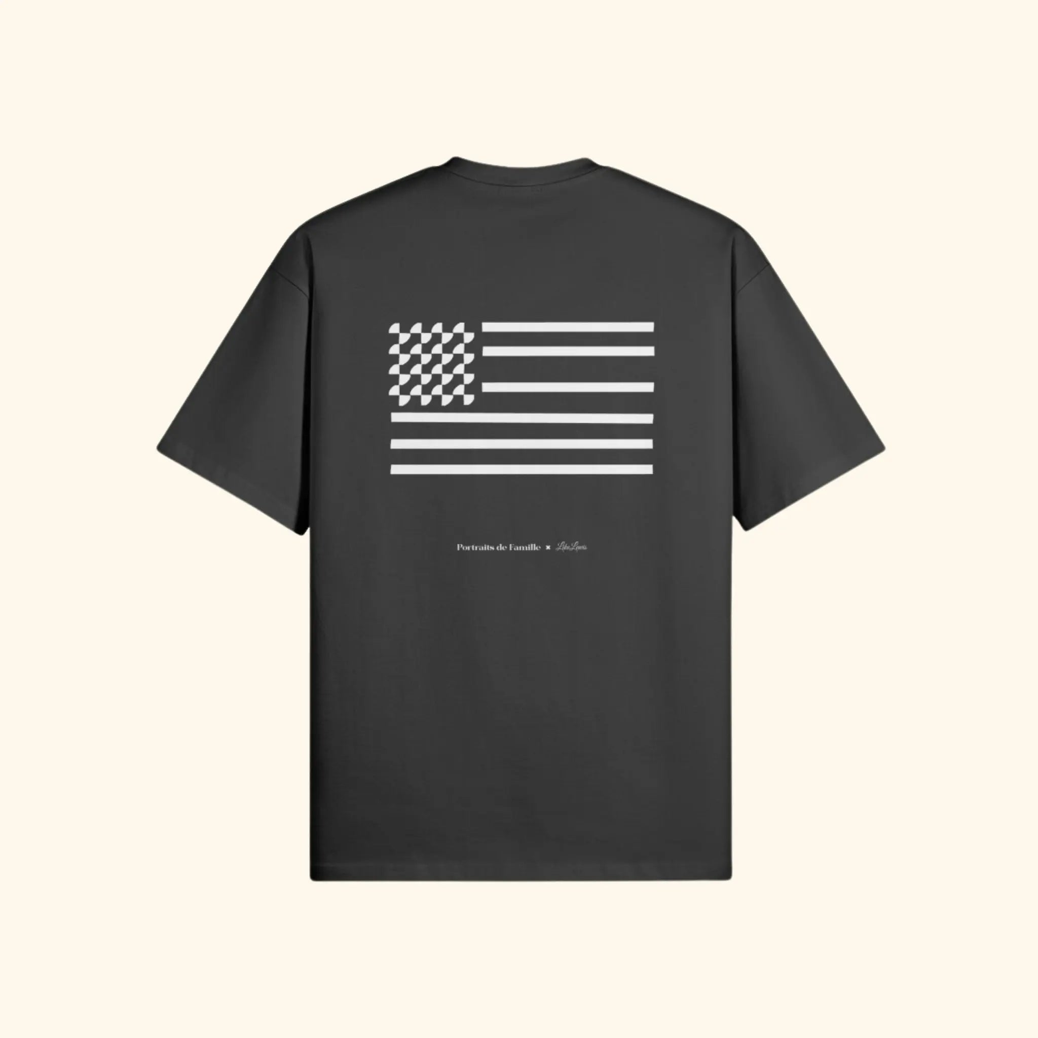 Portraits de Famille The Tee United Midnight Black Heavy Cotton Back