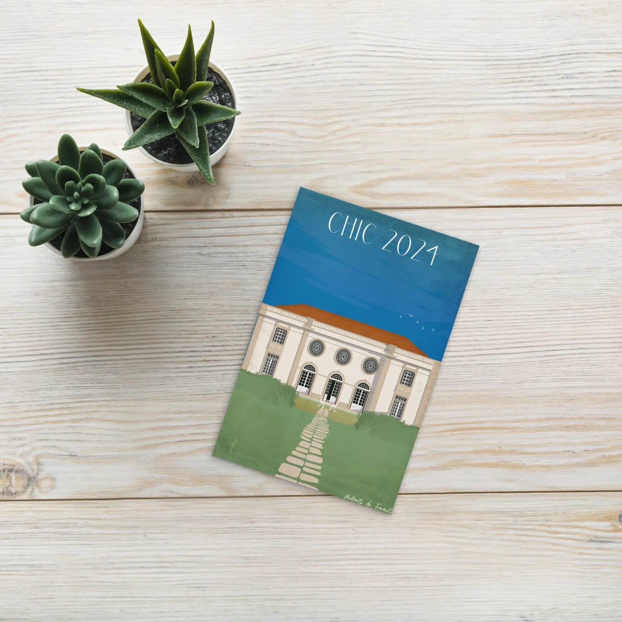 Portraits de Famille Chic The Postcard Palace Matte Paper Above