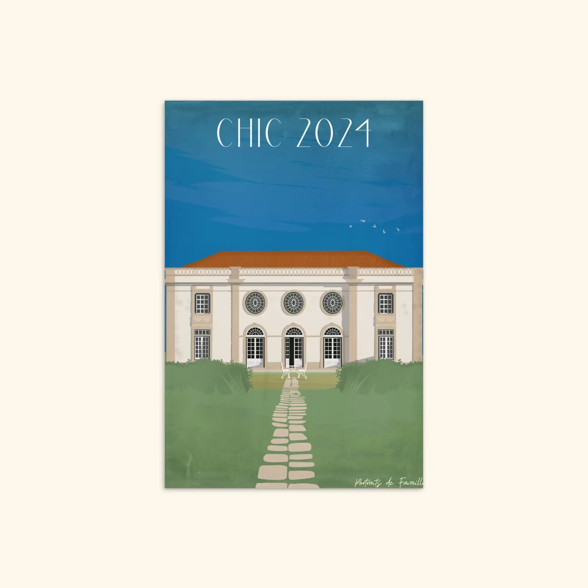 Portraits de Famille Chic The Postcard Palace Matte Paper Front