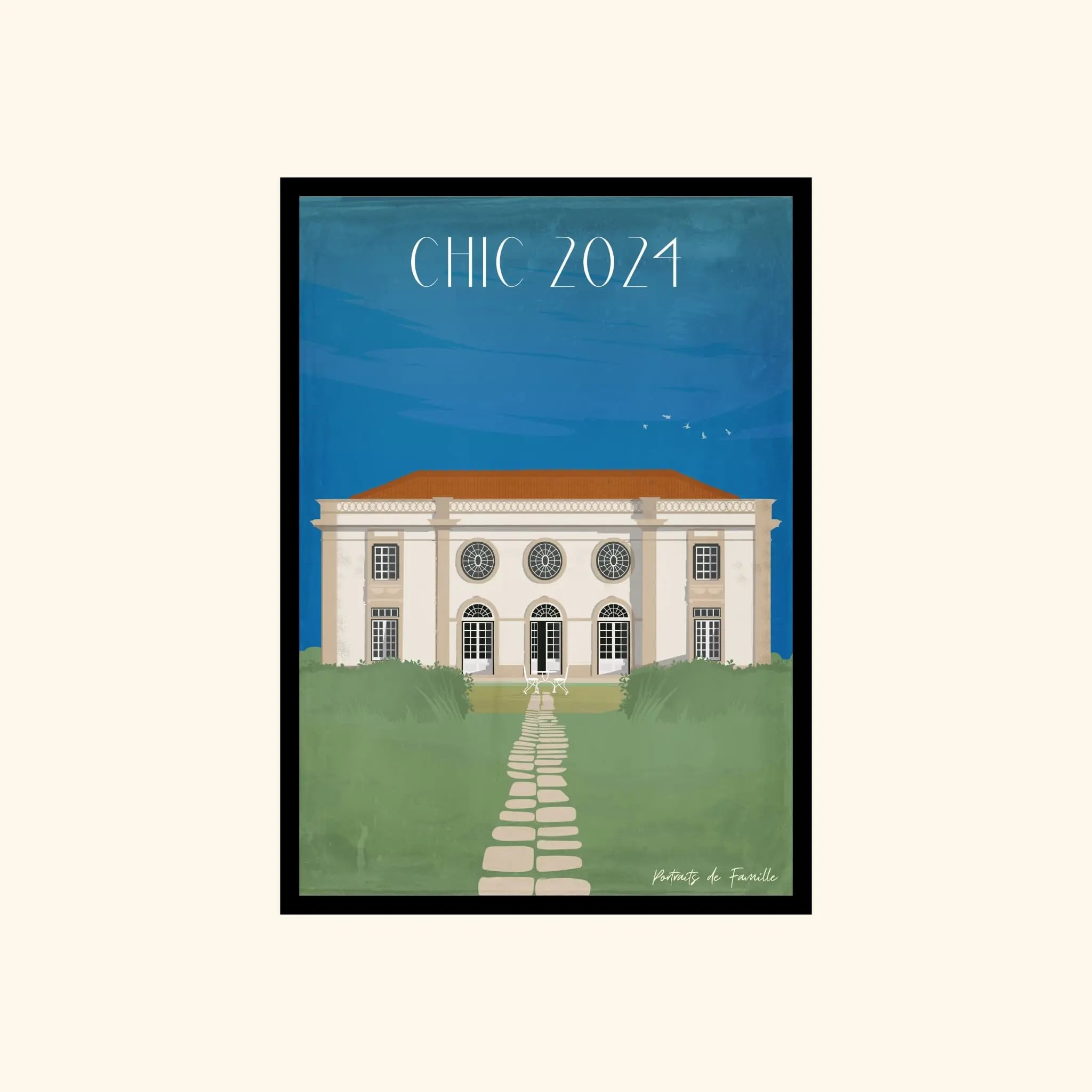 Portraits de Famille Chic The Print Palace High Quality Unframed Giclee Paper Type Hahnemuehle Pearl Paper