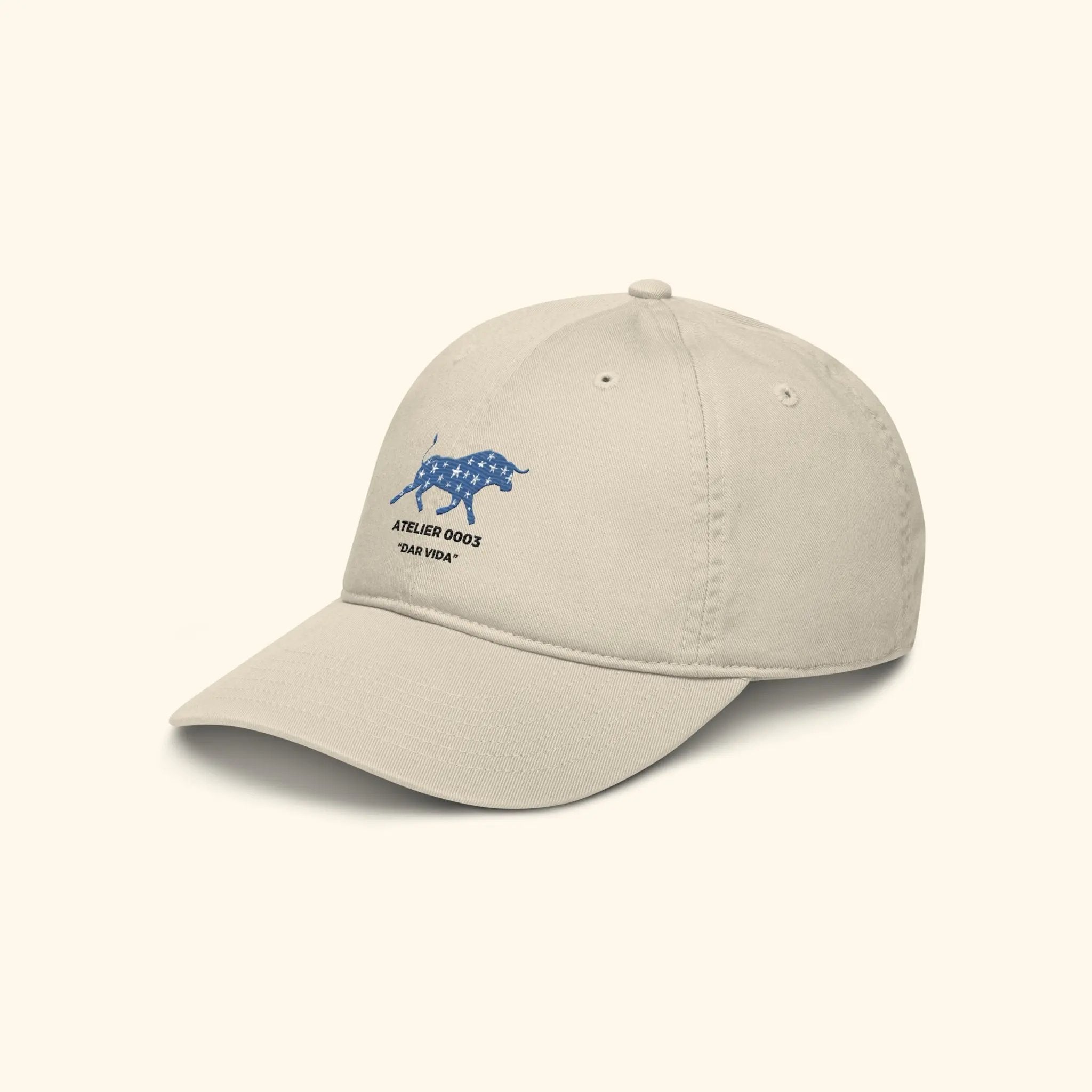 Portraits de Famille Dar VIda The Cap Pasión Gentle Beige Organic Cotton Front Side