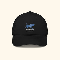 Portraits de Famille Dar Vida The Cap Pasión Midnight Black Organic Cotton Front