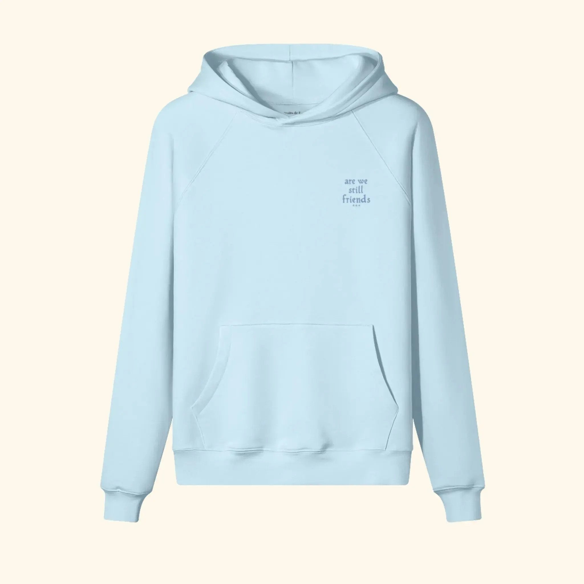 Portraits de Famille Dar Vida The Hoodie Amigos Azure Whisper Heavy Cotton Front