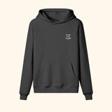 Portraits de Famille Dar Vida The Hoodie Amigos Midnight Black Heavy Cotton Front