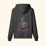 Portraits de Famille Dar Vida The Hoodie Flamenca Midnight Black Heavy Cotton Back