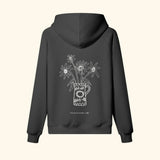 Portraits de Famille Dar Vida The Hoodie Flor Midnight Black Heavy Cotton Back
