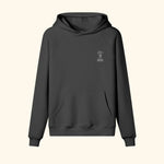 Portraits de Famille Dar Vida The Hoodie Flor Midnight Black Heavy Cotton Front