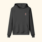 Portraits de Famille Dar Vida The Hoodie Gloria Midnight Black Heavy Cotton Front