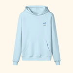 Portraits de Famille Dar Vida The Hoodie Pasión Azure Whisper Heavy Cotton Front