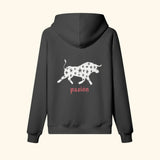 Portraits de Famille Dar Vida The Hoodie Pasión Midnight Black Heavy Cotton Back