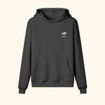Portraits de Famille Dar Vida The Hoodie Pasión Midnight Black Heavy Cotton Front