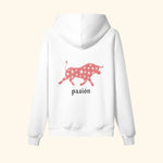 Portraits de Famille Dar Vida The Hoodie Pasión Off White Heavy Cotton Back
