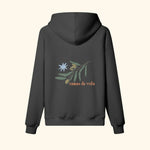 Portraits de Famille Dar Vida The Hoodie Ramas De Vida Midnight Black Heavy Cotton Back