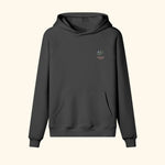 Portraits de Famille Dar Vida The Hoodie Ramas De Vida Midnight Black Heavy Cotton Front
