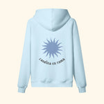 Portraits de Famille Dar Vida The Hoodie Sol Azure Whisper Heavy Cotton Back
