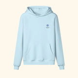 Portraits de Famille Dar Vida The Hoodie Sol Azure Whisper Heavy Cotton Front