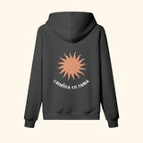 Portraits de Famille Dar Vida The Hoodie Sol Midnight Black Heavy Cotton Back