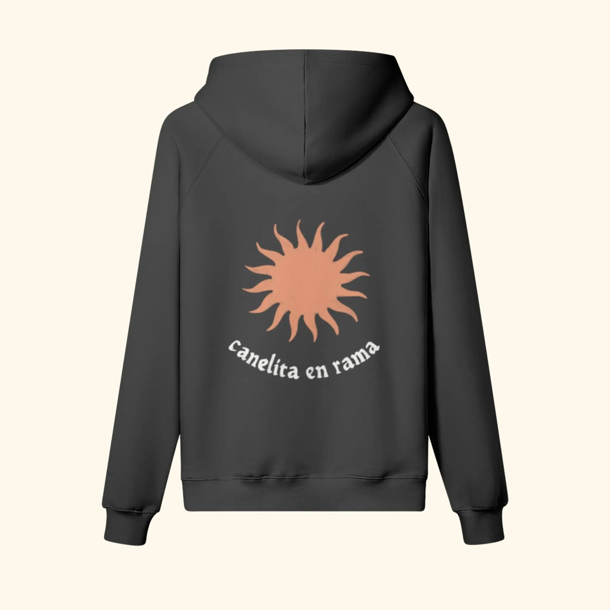 Portraits de Famille Dar Vida The Hoodie Sol Midnight Black Heavy Cotton Back
