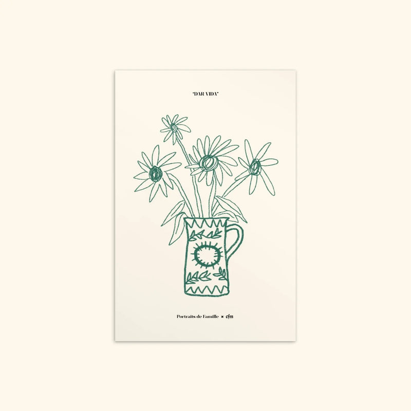 Portraits de Famille Dar Vida The Postcard Flor Matte Paper Front