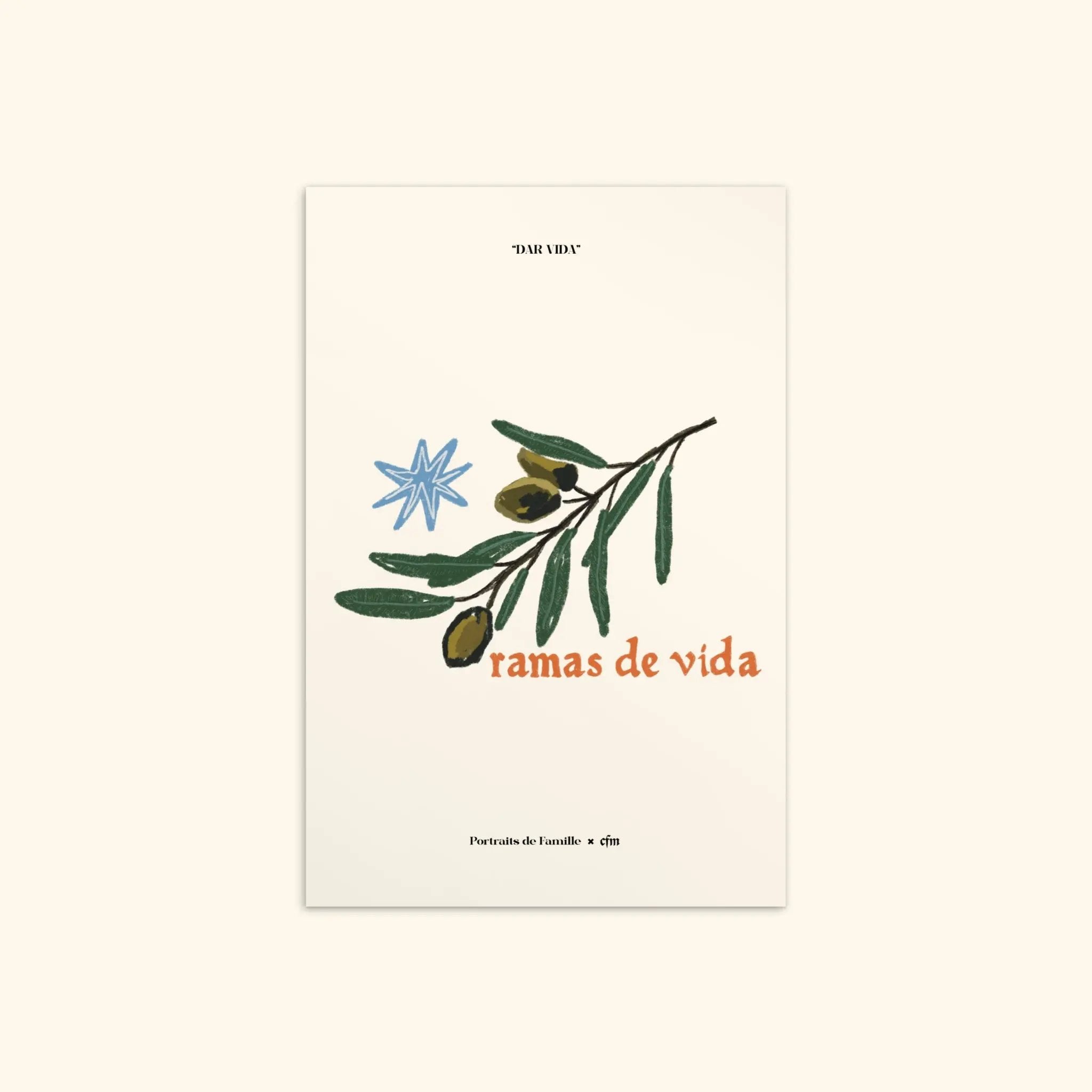 Portraits de Famille Dar Vida The Postcard Ramas De Vida Matte Paper Front