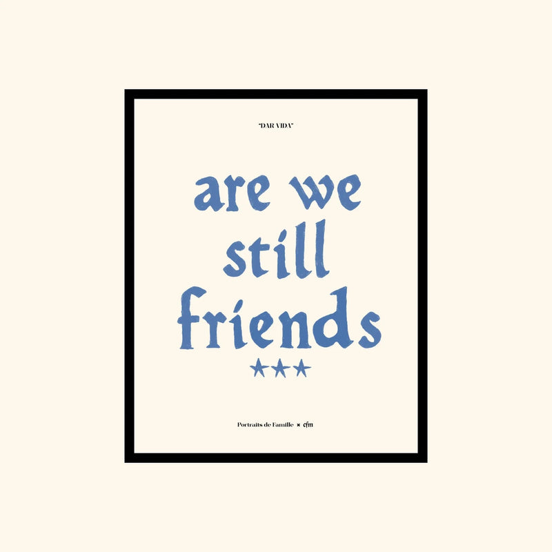 Portraits de Famille Dar Vida The Print Amigos High Quality Unframed Giclee Paper Type Hahnemuhle Pearl Paper