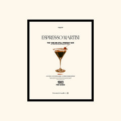 Portraits de Famille Dar Vida The Print Espresso Martini High Quality Unframed Giclee Paper Type Hahnemuhle Pearl Paper