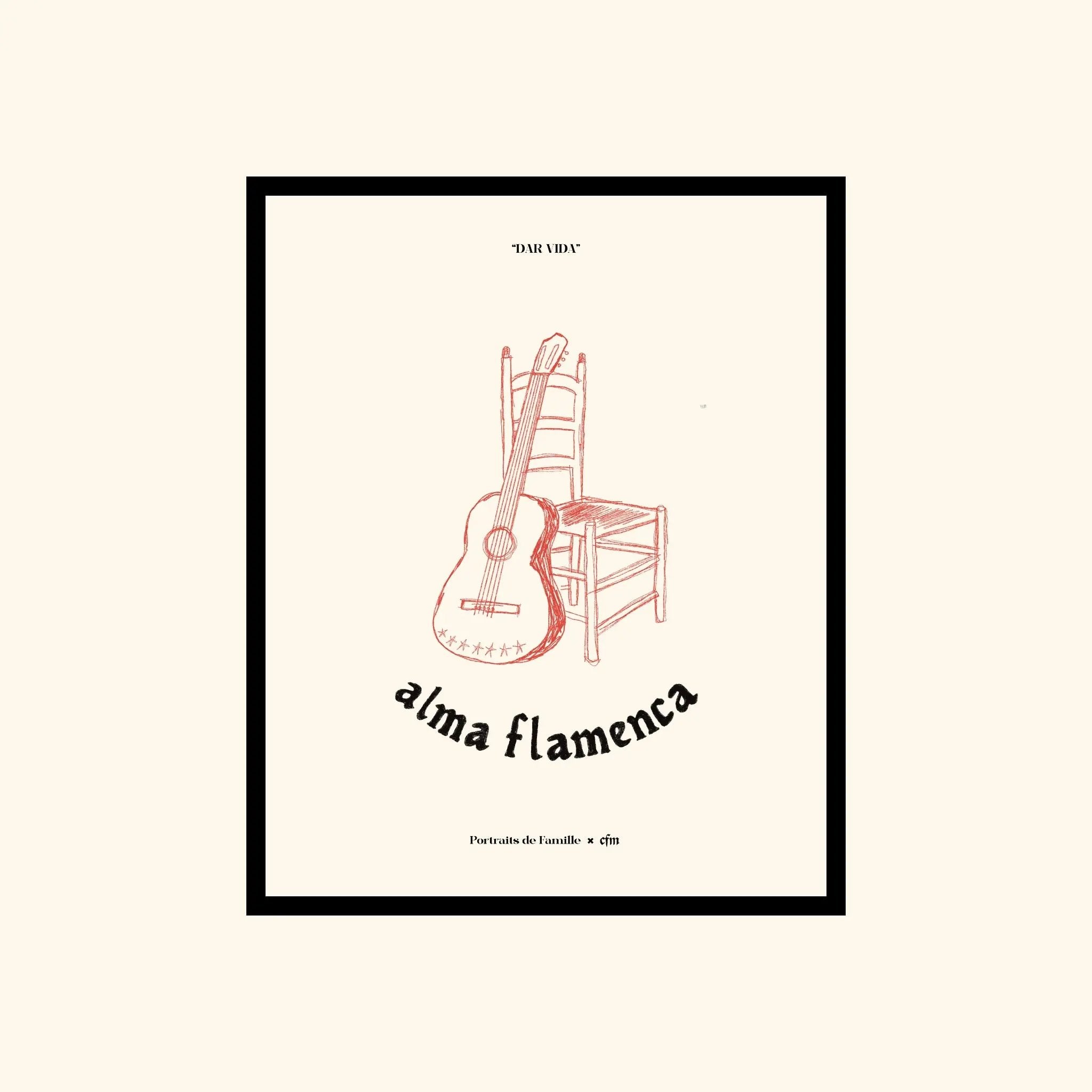 Portraits de Famille Dar Vida The Print Flamenca High Quality Unframed Giclee Paper Type Hahnemuhle Pearl Paper