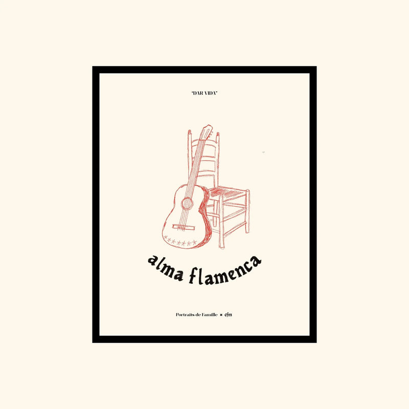 Portraits de Famille Dar Vida The Print Flamenca High Quality Unframed Giclee Paper Type Hahnemuhle Pearl Paper