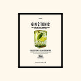 Portraits de Famille Dar Vida The Print Gin & Tonic High Quality Unframed Giclee Paper Type Hahnemuhle Pearl Paper