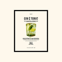 Portraits de Famille Dar Vida The Print Gin & Tonic High Quality Unframed Giclee Paper Type Hahnemuhle Pearl Paper