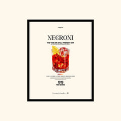 Portraits de Famille Dar Vida The Print Negroni High Quality Unframed Giclee Paper Type Hahnemuhle Pearl Paper