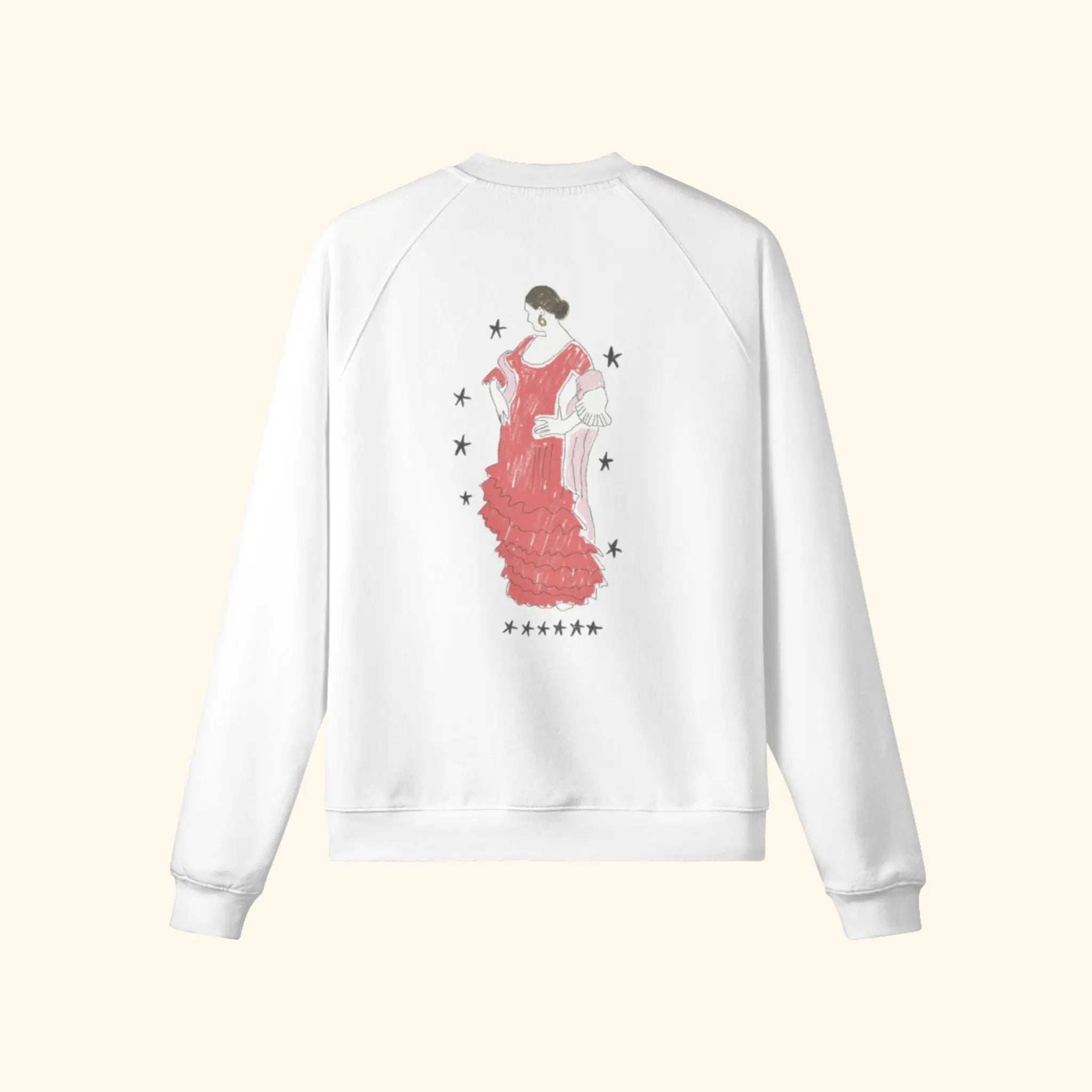 Portraits de Famille Dar Vida The Sweatshirt Bailaora Off White Heavy Cotton Back
