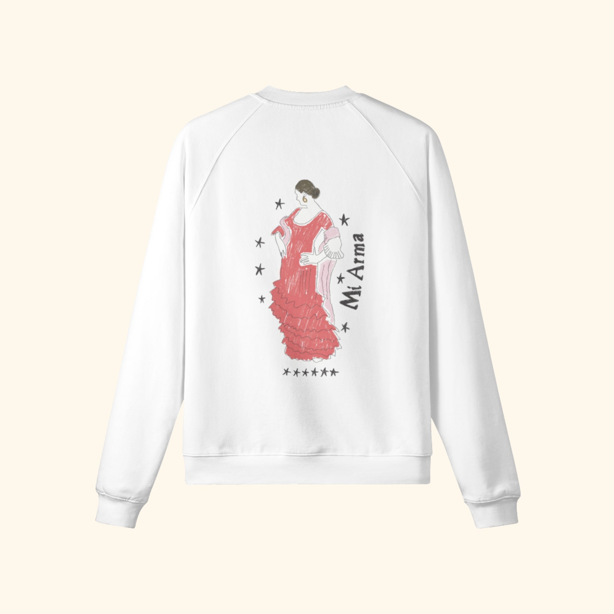 Portraits de Famille Dar Vida The Sweatshirt Bailaora Off White Heavy Cotton Back