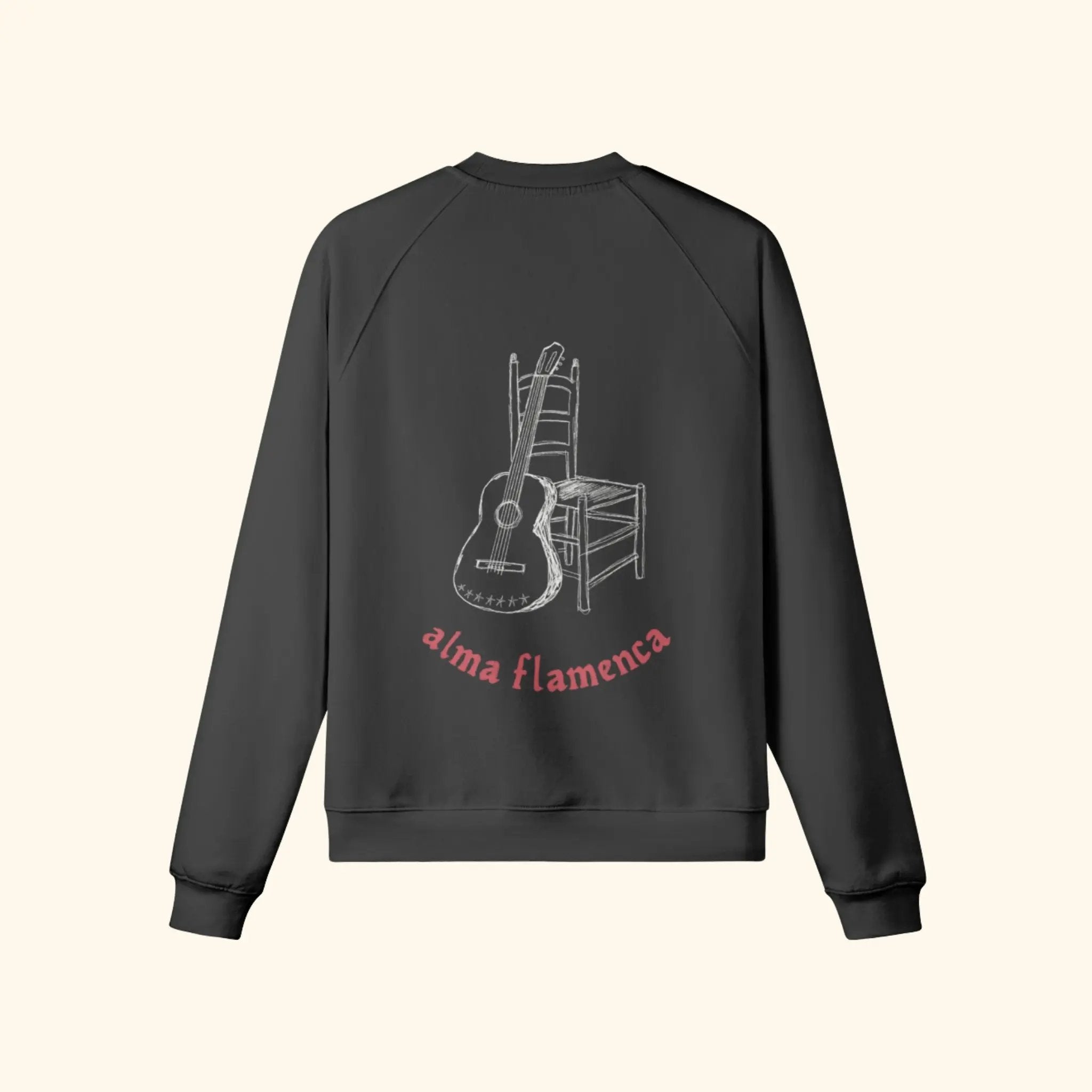 Portraits de Famille Dar Vida The Sweatshirt Flamenca Midnight Black Heavy Cotton Back