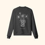 Portraits de Famille Dar Vida The Sweatshirt Flor Midnight Black Heavy Cotton Back