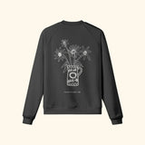Portraits de Famille Dar Vida The Sweatshirt Flor Midnight Black Heavy Cotton Back