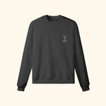 Portraits de Famille Dar Vida The Sweatshirt Flor Midnight Black Heavy Cotton Front