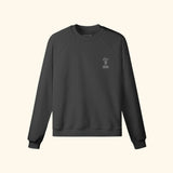 Portraits de Famille Dar Vida The Sweatshirt Flor Midnight Black Heavy Cotton Front