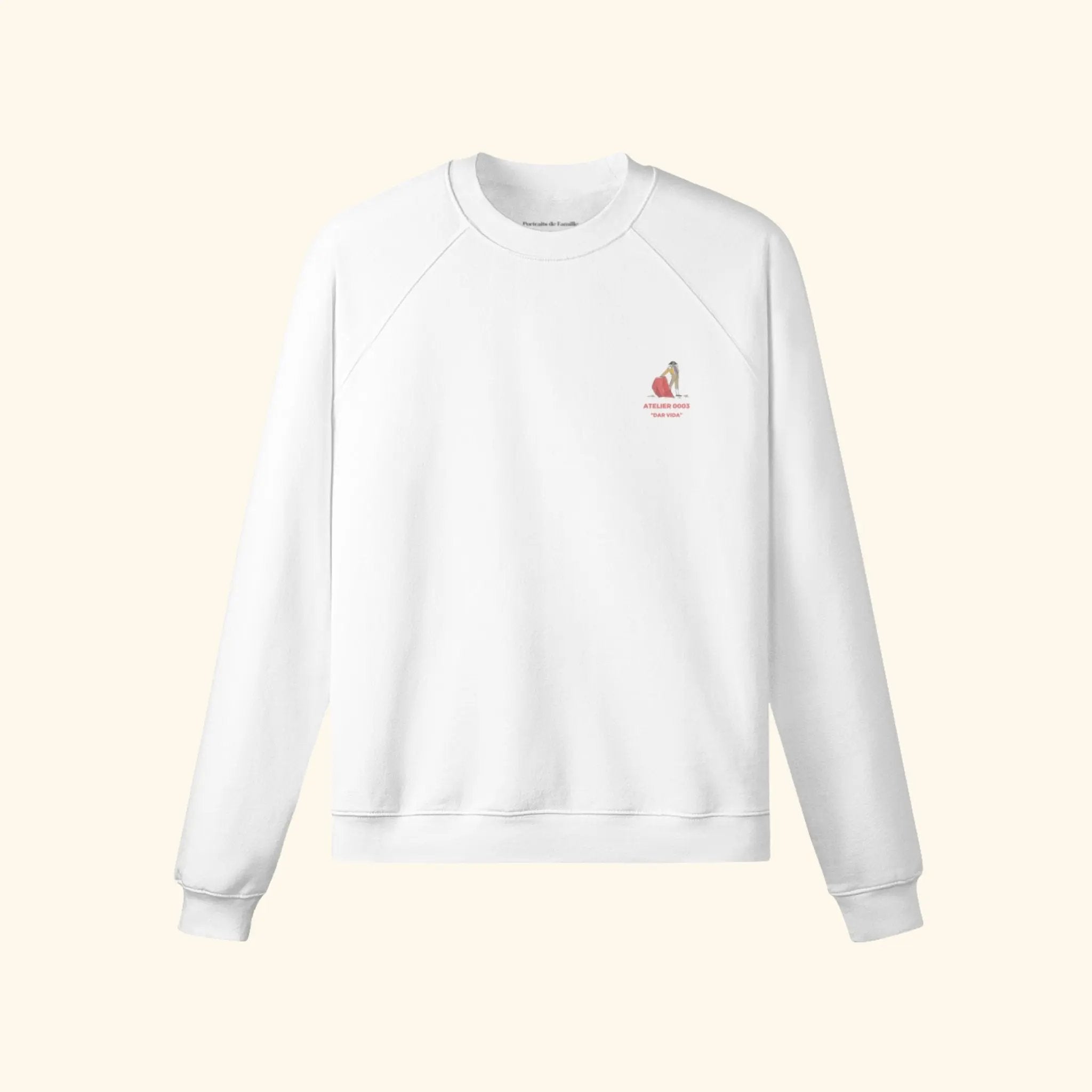 Portraits de Famille Dar Vida The Sweatshirt Gloria Off White Heavy Cotton Front