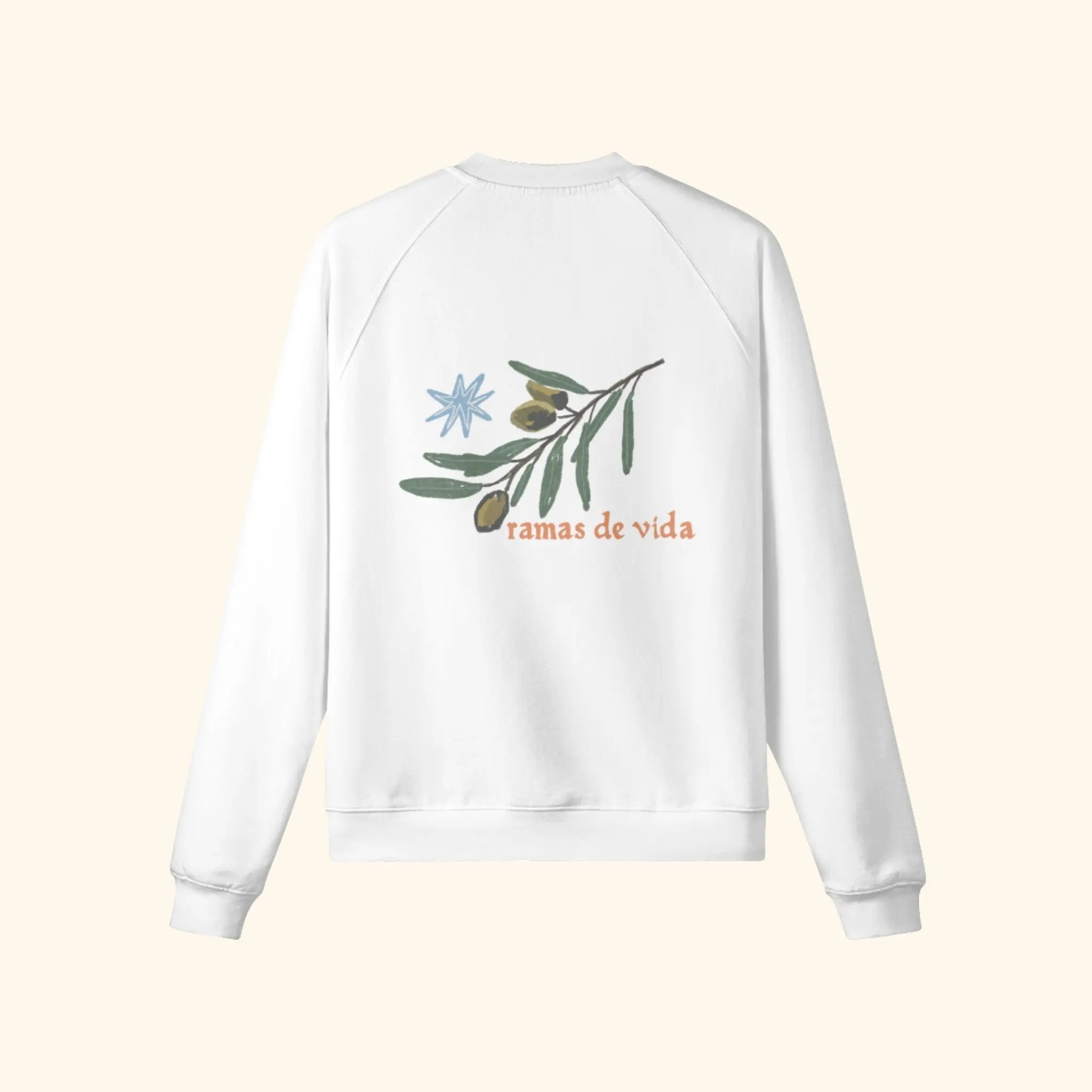 Portraits de Famille Dar Vida The Sweatshirt Ramas De Vida Off White Heavy Cotton Back