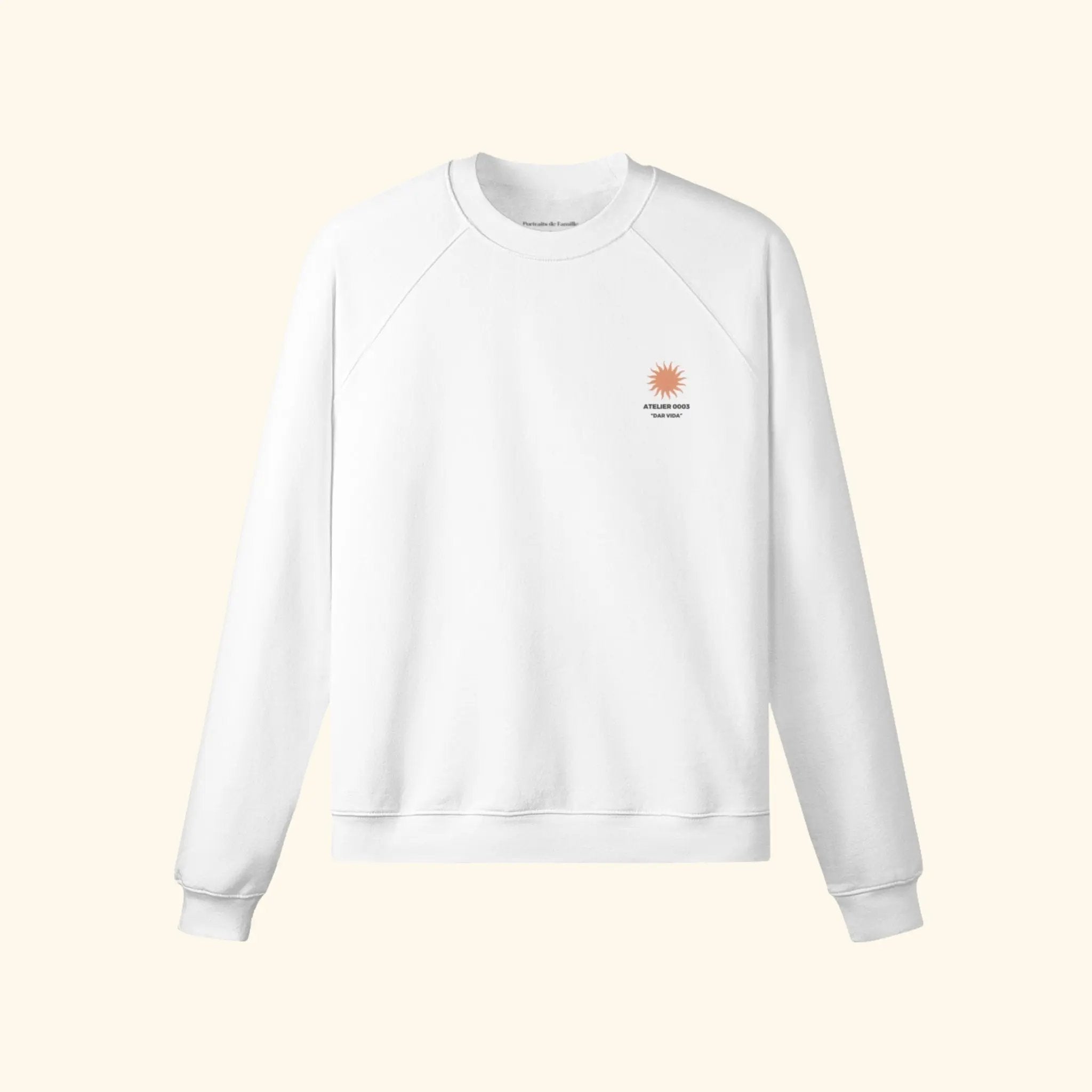 Portraits de Famille Dar Vida The Sweatshirt Sol Off White Heavy Cotton Front