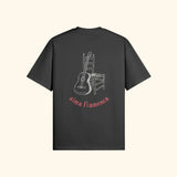 Portraits de Famille Dar Vida The Tee Flamenca Midnight Black Heavy Cotton Back
