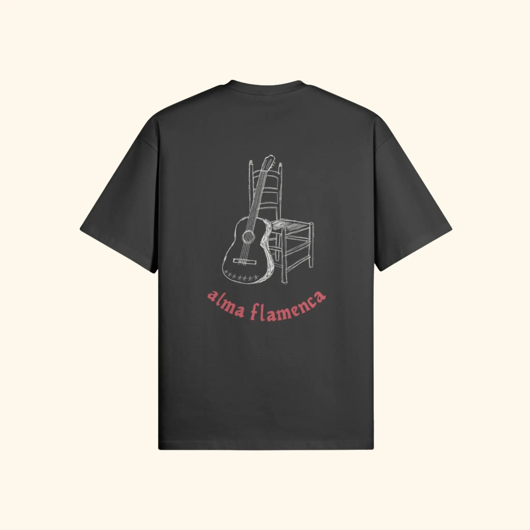 Portraits de Famille Dar Vida The Tee Flamenca Midnight Black Heavy Cotton Back