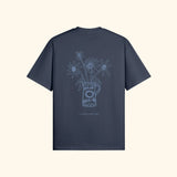 Portraits de Famille Dar Vida The Tee Flor Harbor Blue Heavy Cotton Back