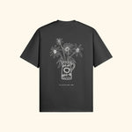 Portraits de Famille Dar Vida The Tee Flor Midnight Black Heavy Cotton Back