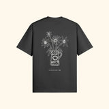 Portraits de Famille Dar Vida The Tee Flor Midnight Black Heavy Cotton Back