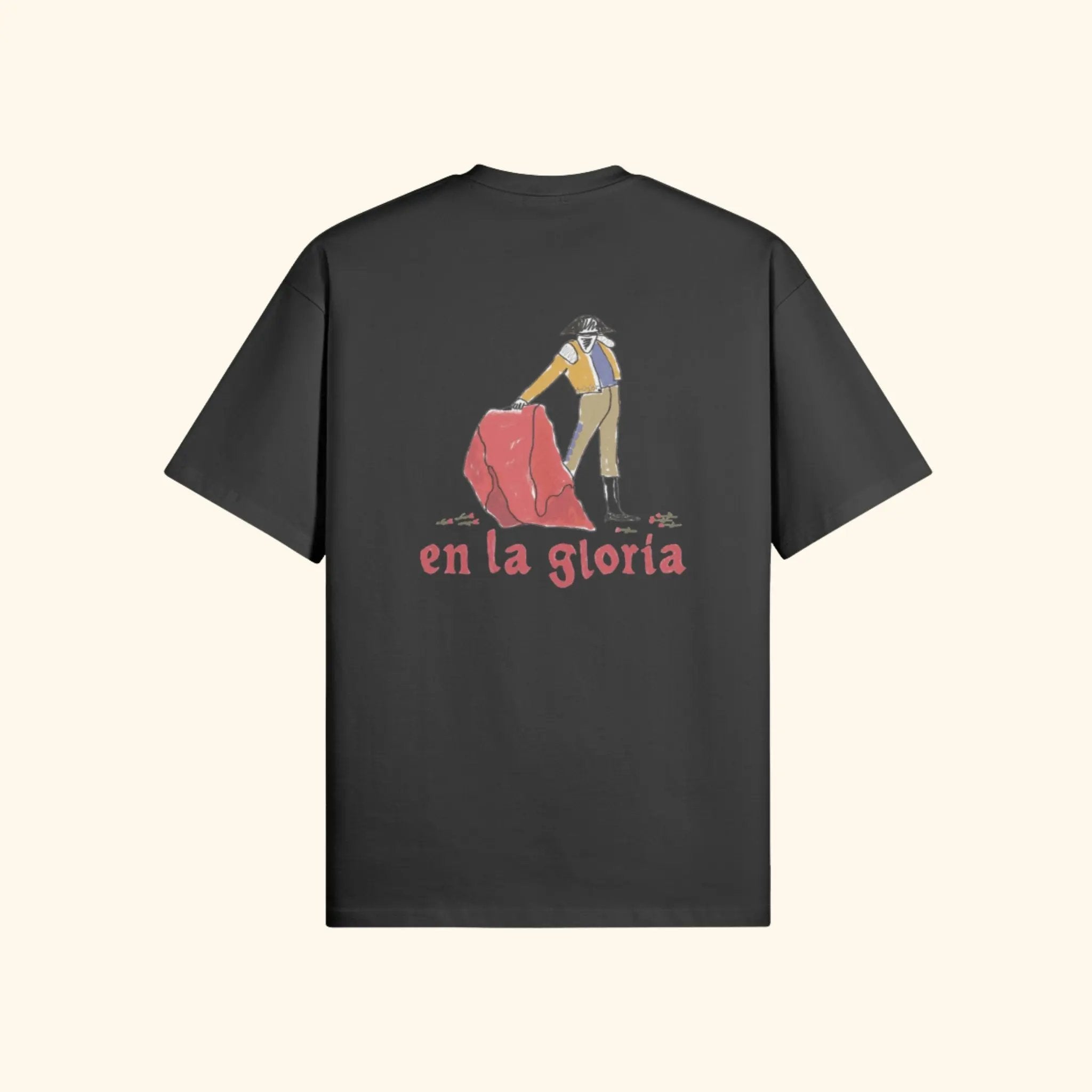 Portraits de Famille Dar Vida The Tee Gloria Midnight Black Heavy Cotton Back